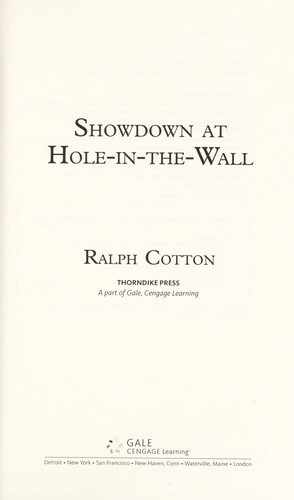 Showdown at Hole in the Wall (Ralph Cotton)